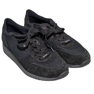 Ara  Lila Black Suede Gore-Tex Oxford comfort waterproof sneaker size 7 lace up